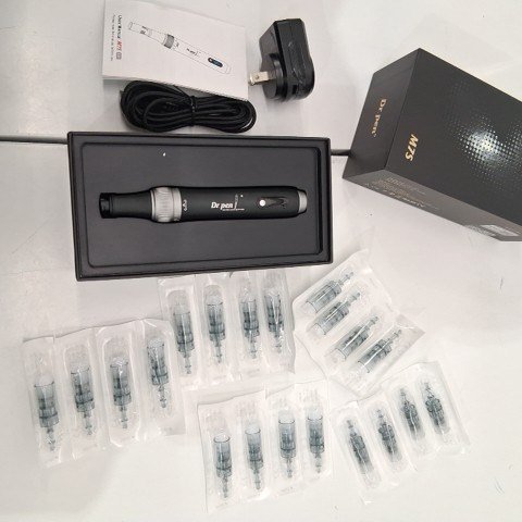 DR. PEN MICRONEEDLING PEN WIRELESS & WIRED OPERATION ADJUSTABLE 0–2.5MM NEEDLE DEPTH 6 SPEED LEVELS (16,000 RPM) INCLUDES 16-PIN - BLACK - (MODEL:M7S) image 4