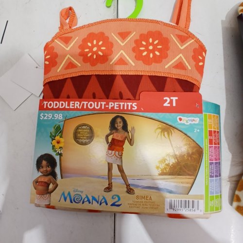 TODDLER DISGUISE MOANA 2 SIMEA COSTUME - 2T - ORANGE (STYLE: 171089S) image 2