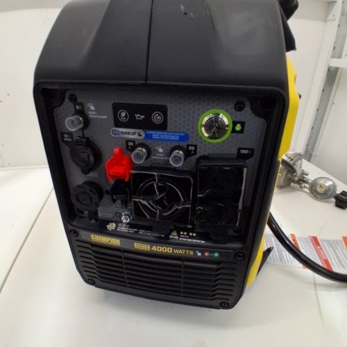 CHAMPION DUAL FUEL INVERTER GENERATOR WITH CO SHIELD AND EZ START DIAL - 3300W RUNNING/ 4000W STARTING - YELLOW/BLACK (MODEL: 201567) image 6