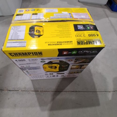 CHAMPION DUAL FUEL INVERTER GENERATOR WITH CO SHIELD AND EZ START DIAL - 3300W RUNNING/ 4000W STARTING - YELLOW/BLACK (MODEL: 201567) image 7