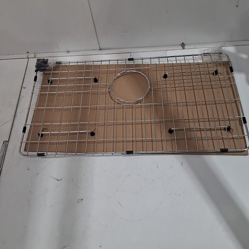 SINK GRID PROTECTOR FOR REAR DRAIN - 26" X 14" - SILVER - (MODEL: KM-BHQ-2302-SKU1) image 2