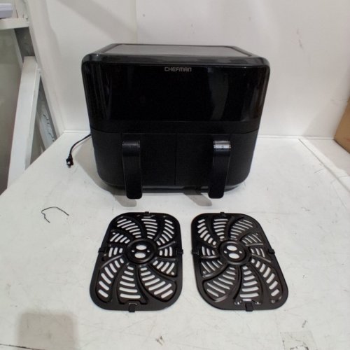 CHEFMAN TURBOFRY TOUCH SCREEN DUAL BASKET AIR FRYER - 9QT. TOTAL CAPACITY - BLACK (MODEL: RJ38-SQPF-45TDB) image 3