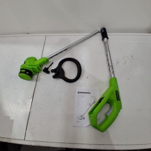 GREENWORKS *TOOL ONLY* CORDLESS STRING TRIMMER WITH ADJUSTABLE HANDLE - COMPATIBLE WITH 40V GREENWORKS BATTERY - 12"- GREEN/BLACK (MODEL: STF309) image 2