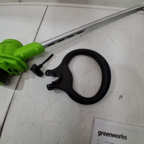 GREENWORKS *TOOL ONLY* CORDLESS STRING TRIMMER WITH ADJUSTABLE HANDLE - COMPATIBLE WITH 40V GREENWORKS BATTERY - 12"- GREEN/BLACK (MODEL: STF309) image 3