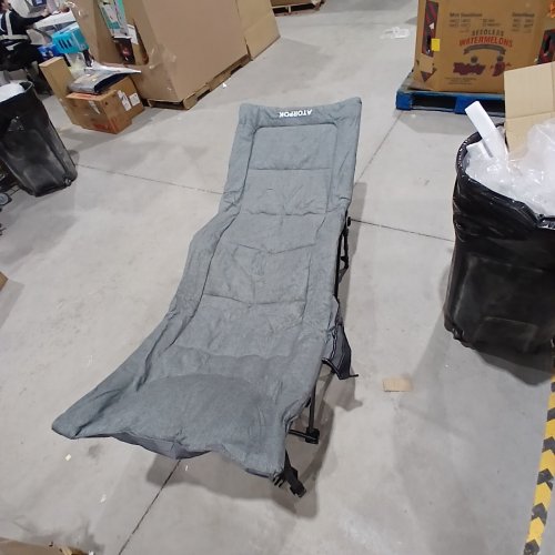 ATORPOK FOLDING PORTABLE CAMPING COT - 450LB CAPACITY - GREY image 2