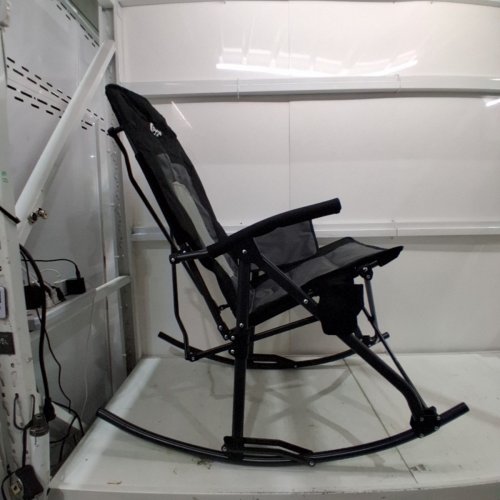 PORTAL OVERSIZED FOLDING ROCKING CAMPING CHAIR - 400LBS MAX/CAP - BLACK (MODEL: FC-368-CGY) image 4