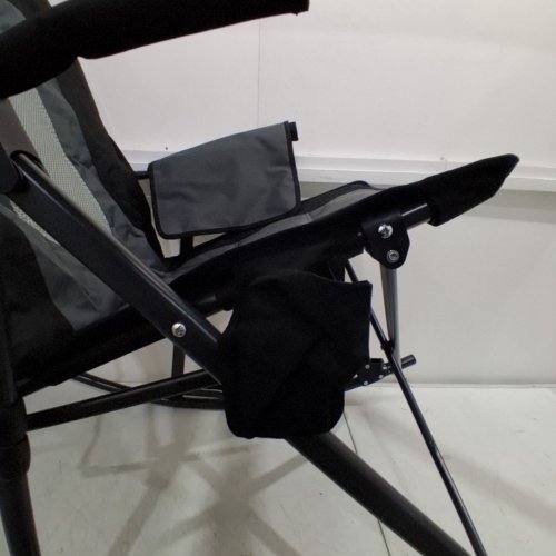 PORTAL OVERSIZED FOLDING ROCKING CAMPING CHAIR - 400LBS MAX/CAP - BLACK (MODEL: FC-368-CGY) image 5