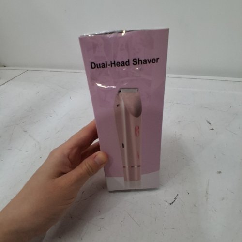WOMEN'S ELECTRIC DUAL HEADED SHAVER BIKINI TRIMMER - 2-IN-1, USB RECHARGEABLE - PINK (MODEL: ZB-0236L) image 5