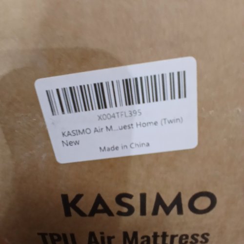 KASIMO TPU AIR MATTRESS WITH PILLOW & BUILT IN PUMP - TWIN - GREY/BEIGE image 3