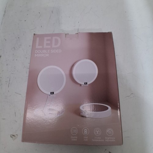LED DOUBLE-SIDED MAKEUP MIRROR - 2000 MAH - WHITE image 3