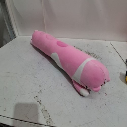 LONG CAT PILLOW PLUSH - 26" - PINK/WHITE (MODEL : 06299737164800) image 2