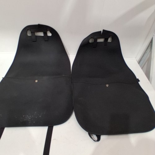 2PK DOBEST CAR FRONT SEAT BACK PROTECTOR WITH STORAGE POCKET - BLACK image 3