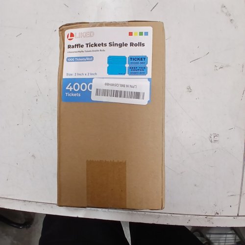4PK LIKED RAFFLE TICKETS WITH CONSECUTIVE SERIAL NUMBERS, FOR 50/50 RAFFLE, EVENT ENTRY, CLASS REWARD & PRIZES - 1000 EACH - RED/GREEN/YELLOW/BLUE image 2