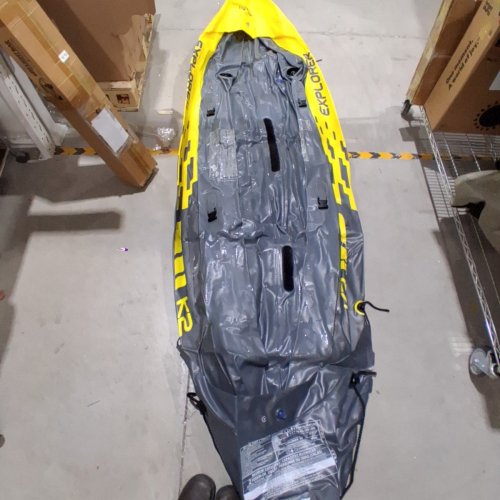INTEX EXPLORER K2 INFLATABLE KAYAK SET: 86" ALUMINUM OARS AND PUMP, ADJUSTABLE SEATS WITH BACKREST – 2-PERSON – 400LB CAPACITY (MODEL: 68307EP) image 2