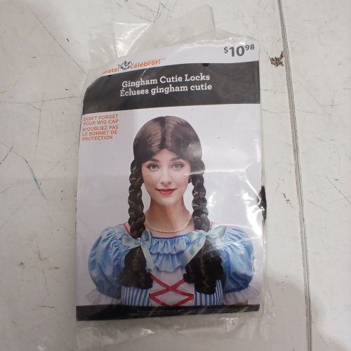 WOMEN'S WAY TO CELEBRATE GINGHAM CUTIE LOCKS COSTUME WIG - OSFM - BROWN / AUBURN (STYLE: 05571) image 2