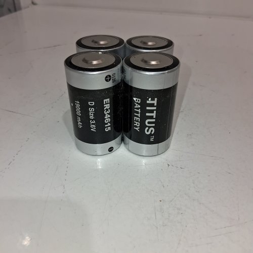 4PK TITUS LITHIUM BATTERIES - D SIZE, 3.6 V, 19000 MAH (MODEL: ER34615) image 2