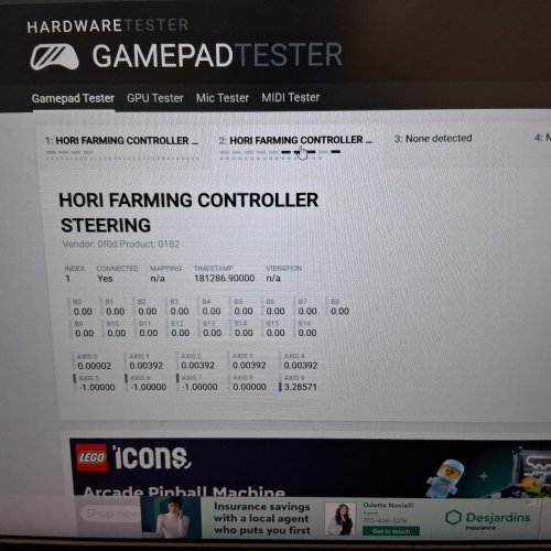 HORI FARMING VEHICLE CONTROL SYSTEM FOR PC (WINDOWS 11/10) FOR FARMING SIMULATOR WITH FULL-SIZE STEERING WHEEL, CONTROL PANEL- (MODEL: HPC-043U) image 3