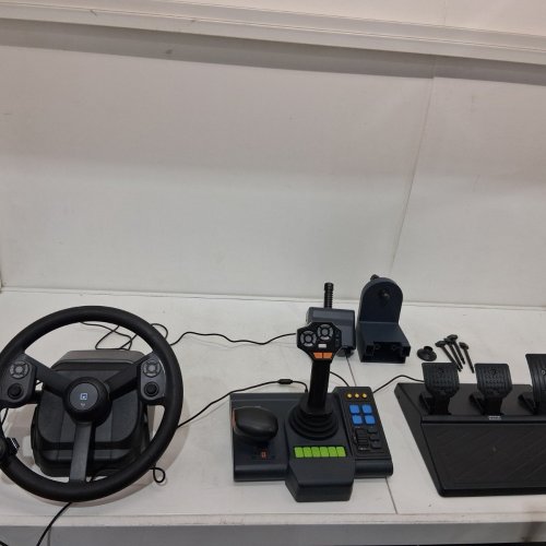 HORI FARMING VEHICLE CONTROL SYSTEM FOR PC (WINDOWS 11/10) FOR FARMING SIMULATOR WITH FULL-SIZE STEERING WHEEL, CONTROL PANEL- (MODEL: HPC-043U) image 4