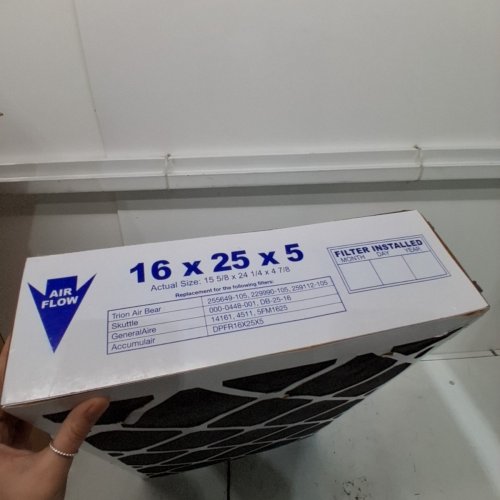NORDIC AC & FURNACE AIR FILTERS - 16 X 25 X 5 - BLACK (MODEL: DPFR16X25X5) image 3