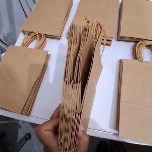 68PK PAPER GIFT BAGS - 8" X 10" - BROWN image 3