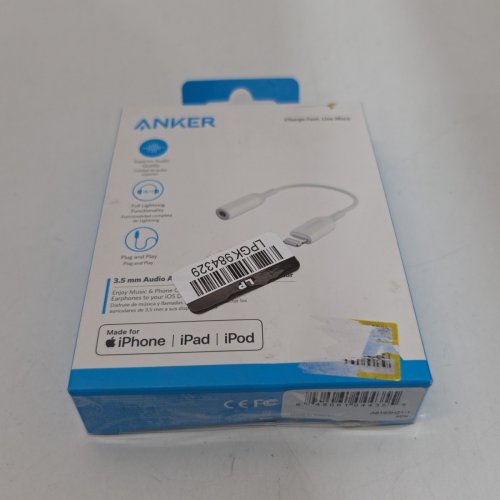 ANKER 3.5MM AUDIO ADAPTER WITH LIGHTNING CONNECTOR - WHITE (MODEL: A8193) image 3