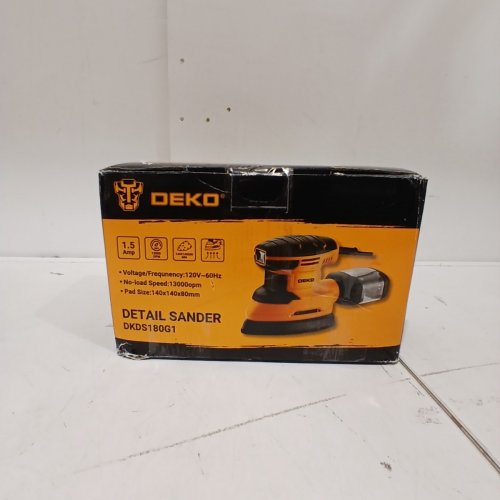 DEKOPRO ELECTRIC POWER MOUSE DETAIL SANDER - 13000RPM - YELLOW/BLACK (MODEL: DKDS180G1) image 6