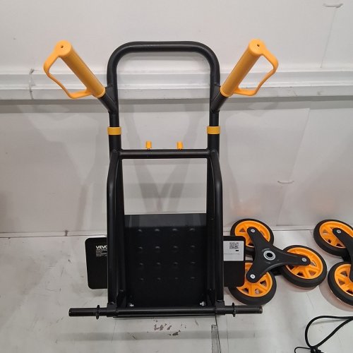 STAIR CLIMBING HARD TRUCK TROLLEY WITH TELESCOPIC HANDLE - 440LB MAX - BLACK/ORANGE (MODEL: JL-LLC) image 5