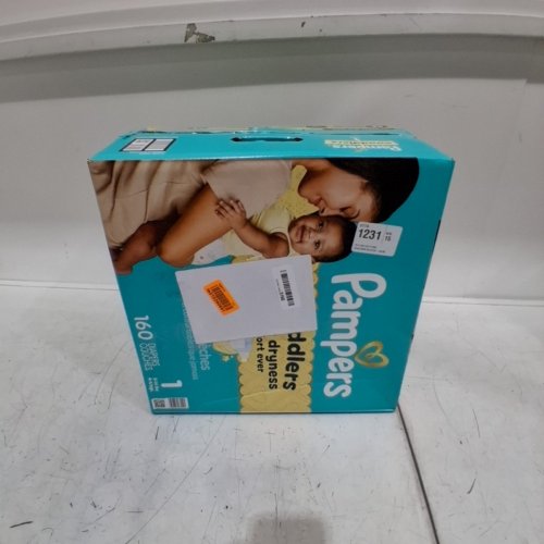 160PK PAMPERS SWADDLERS BEST DRYNESS DISPOSABLE DIAPERS - SIZE 1 (8-14LB) image 2