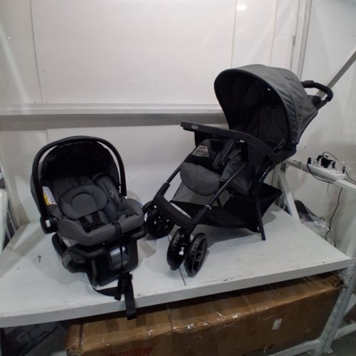 GRACO 2-IN-1 COMFY CRUISER TRAVEL SYSTEM, SNUGRIDE 35 LITE LX INFANT CAR SEAT - GRAYSTONE (MODEL:2243819) image 4