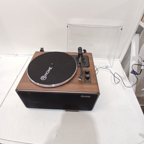 XJ-HOME BLUETOOTH VINYL RECORD PLAYER WITH BUILT-IN SPEAKERS - WOODGRAIN (MODEL: XJ-H01) image 4