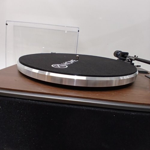 XJ-HOME BLUETOOTH VINYL RECORD PLAYER WITH BUILT-IN SPEAKERS - WOODGRAIN (MODEL: XJ-H01) image 7