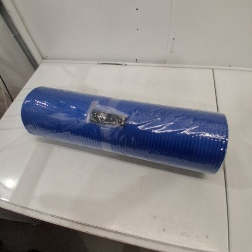 AMAZON BASICS EXTRA THICK EXERCISE YOGA MAT WITH CARRY STRAP - 74" X 24" X 1/2" - BLUE image 2