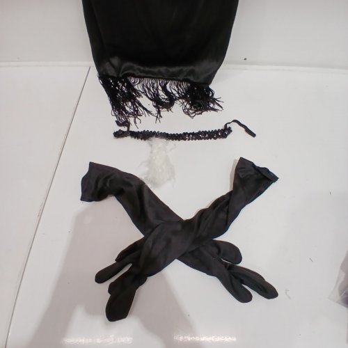 4PC WOMEN'S PARTYHOLICS SPEAKEASY STARLET COSTUME - MEDIUM (8-10) - BLACK (ITEM: 50041 L) image 4