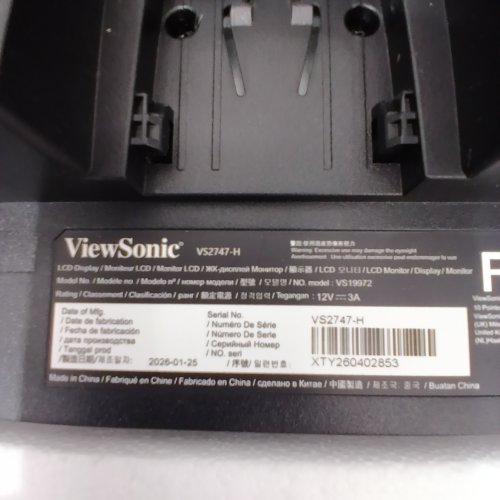 VIEWSONIC 1080P RESOLUTION LED FRAMELESS DESIGN COMPUTER MONITOR WITH ENHANCED VIEWING 100HZ DISPLAY - 27" - BLACK (MODEL: VS2747-H) image 8