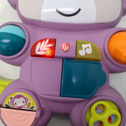 FISHER-PRICE LEARN WITH ME PURPLE MONKEY WALKER INTERACTIVE TOY (MODEL: JFD92) image 2
