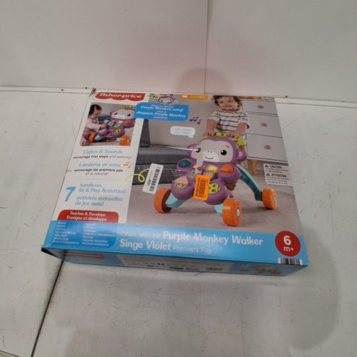 FISHER-PRICE LEARN WITH ME PURPLE MONKEY WALKER INTERACTIVE TOY (MODEL: JFD92) image 4