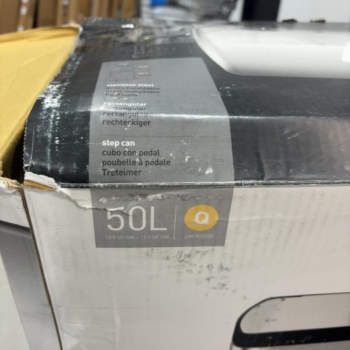 SIMPLEHUMAN RECTANGULAR STEP CAN - 50 L - STAINLESS STEEL image 2