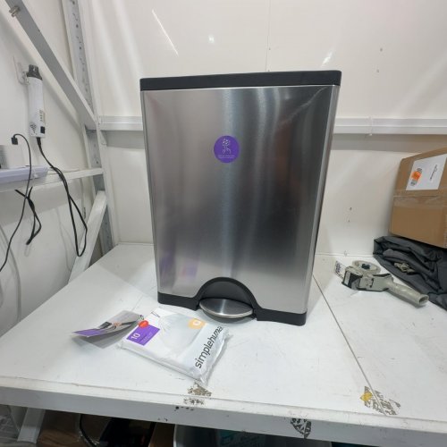 SIMPLEHUMAN RECTANGULAR STEP CAN - 50 L - STAINLESS STEEL image 3