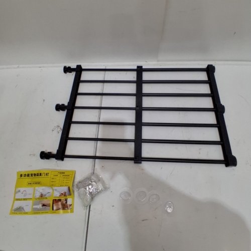 LOW PROFILE PET GATE FOR DOORWAYS - 25.5"- 15" X 16.5" - BLACK image 2