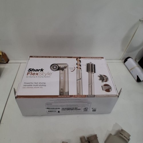 SHARK FLEXSTYLE AIR STYLING & DRYING SYSTEM WITH CURL-DEFINING DIFFUSER - OVAL BRUSH - CONCENTRATOR - AND AUTO-WRAP CURLERS - STONE/ROSE GOLD (MODEL:HD435). image 7
