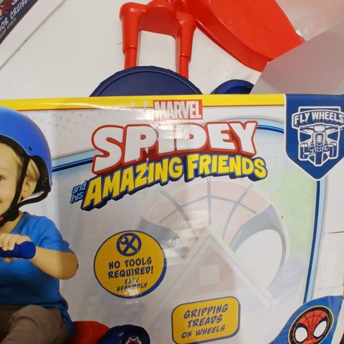 DISNEY JUNIOR MARVEL SPIDEY AND HIS AMAZING FRIENDS JUNIOR CRUISER - AGES 2-4 - RED AND BLUE image 2