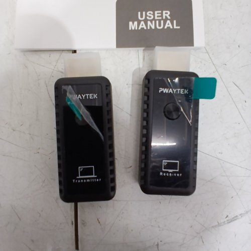 2PC PWAYTEK WIRELESS HDMI EXTENDER TRANSMITTER AND RECEIVER - BLACK image 3