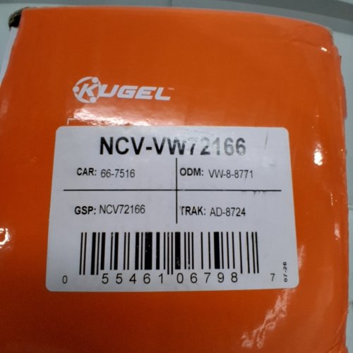KUGEL FRONT CV AXLE ASSEMBLY - FITS MULTIPLE VOLKSWAGEN MODELS (MODEL: NCV-VW72166) image 4