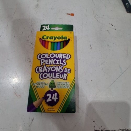(24PK) CRAYOLA PRE-SHARPENED COLOURED PENCILS WITH SHARPENER - MADE WITH REFORESTED WOOD image 2