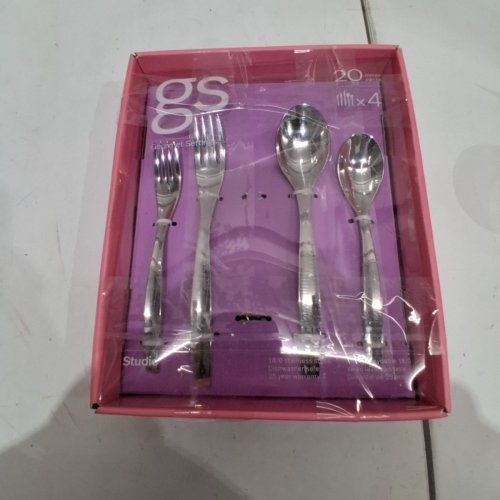 20PC GOURMET SETTINGS HARVEST FLATWARE SET - SILVER (STYLE: STUDIO) image 4