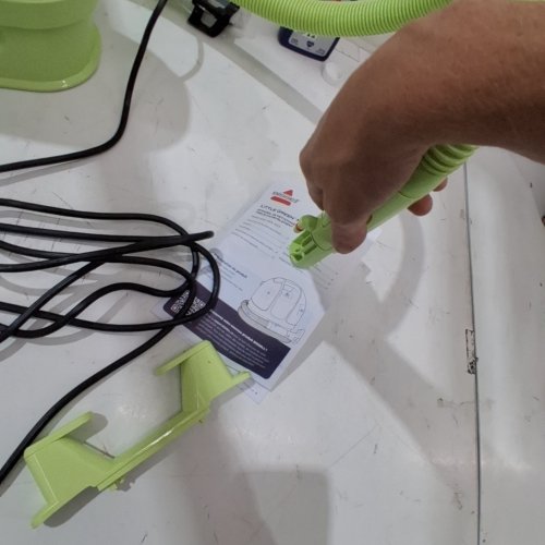 BISSELL LITTLE GREEN MINI CORDED PORTABLE CARPET AND UPHOLSTERY DEEP CLEANER WITH SELF-CLEANING TOUGH STAIN TOOL AND HYDRORINSE TOOL (MODEL: 4075B) image 2