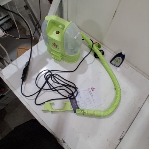 BISSELL LITTLE GREEN MINI CORDED PORTABLE CARPET AND UPHOLSTERY DEEP CLEANER WITH SELF-CLEANING TOUGH STAIN TOOL AND HYDRORINSE TOOL (MODEL: 4075B) image 3