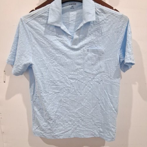 MEN'S IZOD SHORT SLEEVE POLO SHIRT - SMALL - LIGHT BLUE (STYLE: IZSJBL7R) image 2