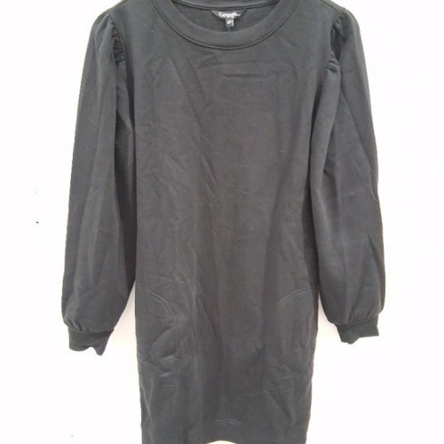 WOMEN'S GEORGE FLEECE DRESS WITH PUFF SLEEVES - SMALL - BLACK (STYLE: GRF59007LD) image 2