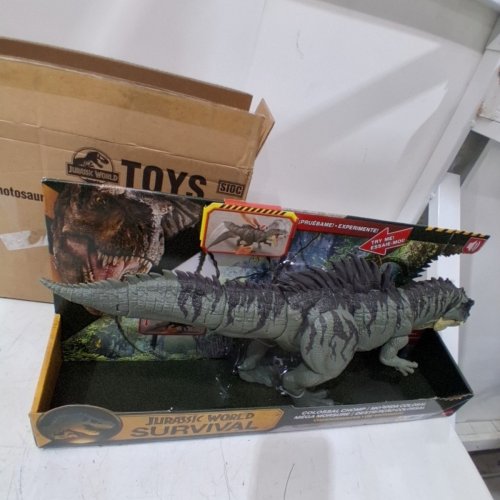 MATTEL JURASSIC WORLD COLOSSAL CHOMP GIGANOTOSAURUS DINOSAUR TOY - GRAY AND GREEN (ITEM: JNL65-9564) image 3